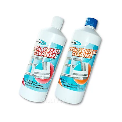 UPVC Window Door Cleaner 1ltr Bottle Solvent & Cream Cleaner Plastic PVC Frames • £14.06