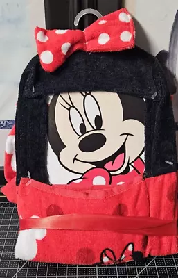 Disney Minnie Mouse Girls Ear + Bow Hooded Towel 22x51  100% Cotton • $19.99