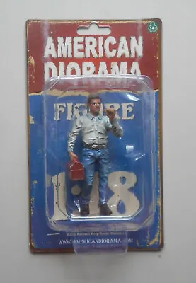 CHAINSMOKER LARRY MECHANIC AMERICAN DIORAMA 1:18 Scale 3.75  Male Figure • $8.59