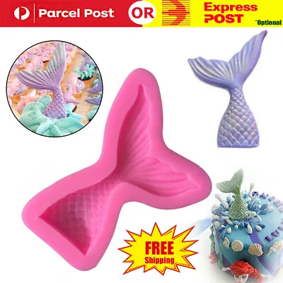 Silicone Mermaid Tail Cake Fondant Mold Chocolate Baking Mould Decor Sugarcraft • $4.63