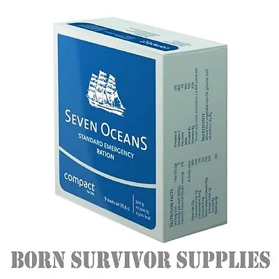 Seven Oceans SOS Emergency Food Ration Biscuits - Lifeboat Liferaft Survival Kit • £17.99