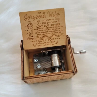 $17.99 • Buy You Are My Sunshine Music Box, Gift For Wife From Husband Wooden & Gorgeous!