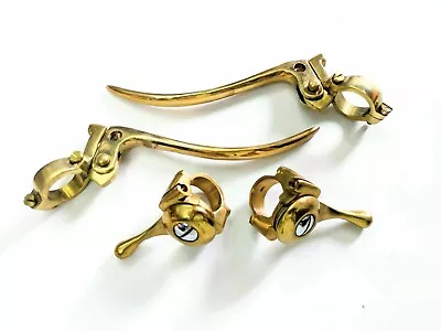 Universal Vintage /Classic Motorcycle Brass Lever Set + Choke Levers 1  Handle • $92.99