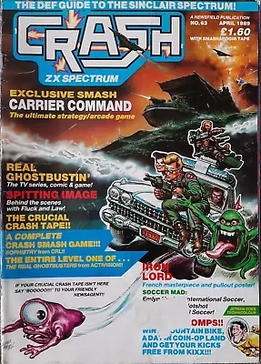CRASH Sinclair ZX Spectrum Magazine - Issue # 63 - April 1989 - RARE • £5.99