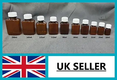 £1.99 • Buy Pill Bottles - Tablet/Plastic/Medicine/Container/Jar/Amber/Medication (CuboPac)