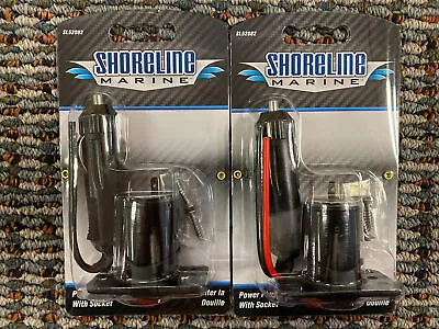$10.99 • Buy 2- Shoreline Marine SL52082 Power Plug & Socket With Cover
