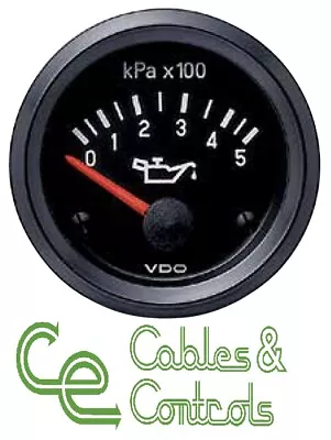 VDO Oil Pressure Gauge Only 24 Volt 52mm 2 Inch 0 - 500 Kpa 350040016 • $60