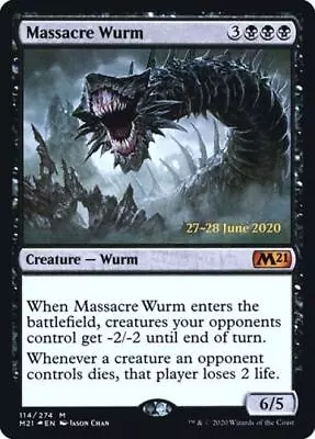 MTG Massacre Wurm Near Mint Foil Promos: Prerelease Cards • $7.99