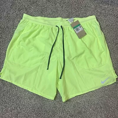 Nike Dri-Fit Stride 7” Brief Lined Running Shorts DM4761-358 Men's XL Neon • $26.99