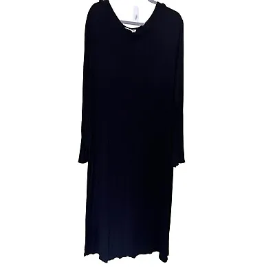 Duna Maxi Dress 3x Black MODEST LONG Plus Size NO SLIT • $20.80
