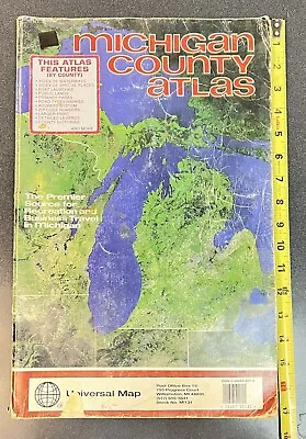 Vintage Michigan County Atlas Large 17”x11” Book • $8