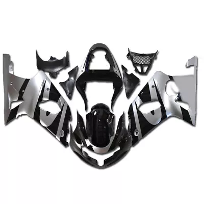 FD Injection Mold Silver Black Fairing Fit For  2000-2002 GSXR 1000 A001 • $429.99