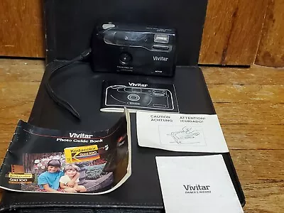 Vivitar 2000 Focus Free DX 35mm Camera  VTG Black Photography Manuals • $45