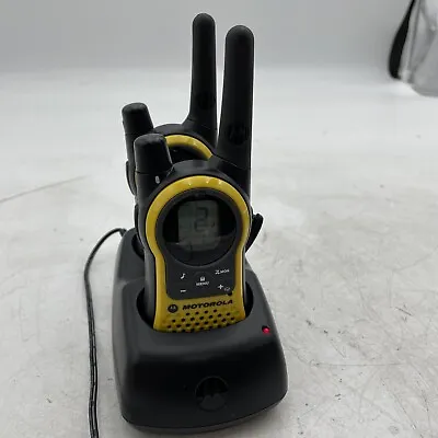 Motorola TALKABOUT Radio MH230R Two Way Radios Charging Stand Batteries MW4E1 • $49