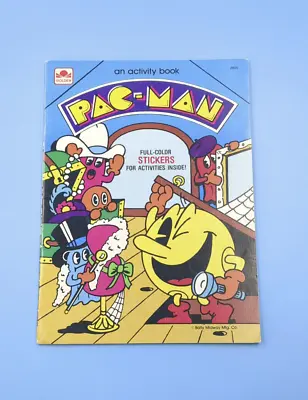1983 Golden Book Pac-Man An Activity Book Full Color Stickers Paper Dolls • $8