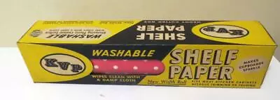 Vintage Kvp Shelf Paper Original Unopened Box 25 Feet Rare Polka Dot Red • $24.95