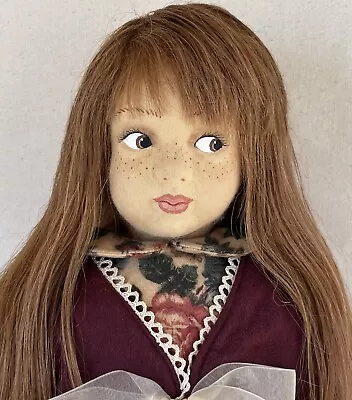 BEAUTY! 20” MARY By Debbie Richmond #11/25  Hand Painted Signed Felt Cloth Doll • $99