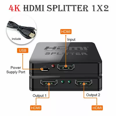 HDMI 2.0 Bi-Direction Switch Switcher 4K Cable Splitter HUB HDCP 2x1 1x2 In Out • $10.31