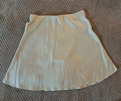 H&M Skirt Pure Viscose Cream Can Be Worn As Petticoat Underskirt Half Slip S • £6.99