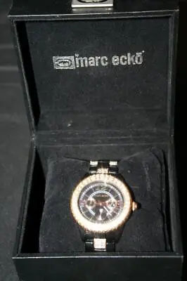 Marc Ecko Womens Black & Gold Toned Watch | Brand New In Box • $50
