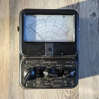 Simpson Model 260 Analog Multimeter Ohmmeter Voltmeter • $16