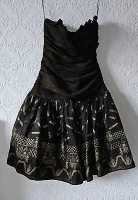 Designer Zandra Rhodes At Fifteen Avenue 80s Prom Party RaRa Ruched Dress... • £105