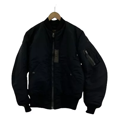 Buzz Rickson's William Gibson 38 Long MA-1 Flight Jacket Staincil Black • $249