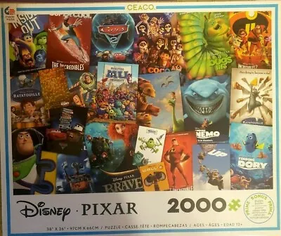 Ceaco Disney/Pixar Movie Posters Jigsaw Puzzle 2000 Pieces NEW • $21.59