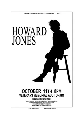 $15 • Buy Howard Jones 1985 Columbus Concert Poster