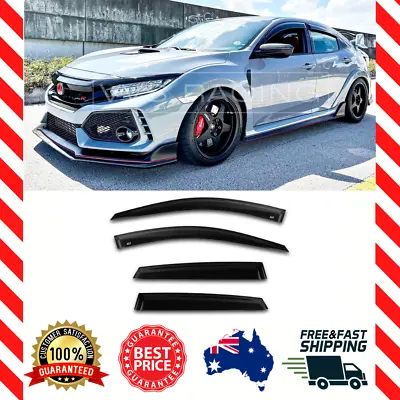 Fits HONDA CIVIC TYPE R FK8 Hatchback - Weathershields Side Window Visors Slim • $89.90