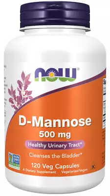 Now D-Mannose 500 Mg 120 Veg Caps 40 Serve Urinary Tract Health UTI • $41.95