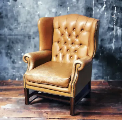 Tan Leather Armchair Country House Library Armchair. • £795