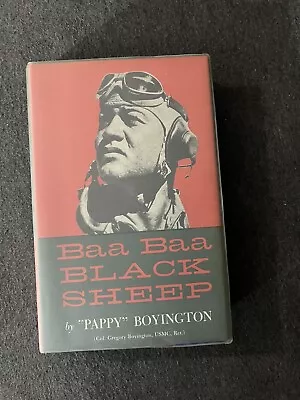 *SIGNED/INSCRIBED* Baa Baa Black Sheep Pappy Boyington HC/DJ 1958 17th • $179