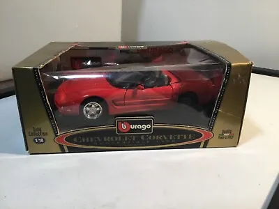 Bburago Gold Collection Chevrolet Corvette Convertible Red 1:18 Red • $19.99