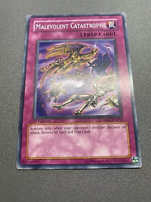 Yu-Gi-Oh! Malevolent Catastrophe Common 1st Edition SDRL-EN032 HP DAMAGED • $1