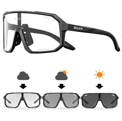Cycling Glasses Photochromic Sunglasses Men Women Mountain Bike Road Eyewear New • $19.99