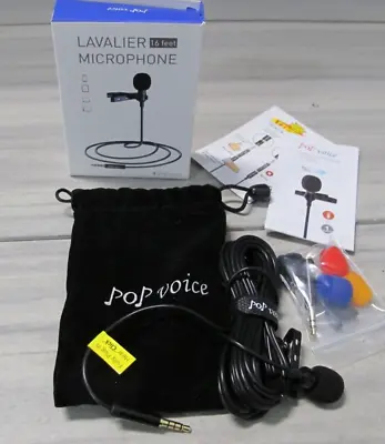 PoP Voice Lavalier Lapel Microphone X001V42FAD In Box *Used *Untested • $24.99