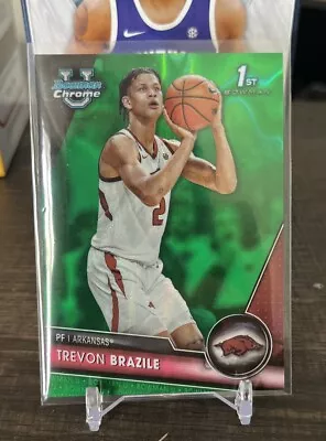 2023-24 Bowman Chrome U Trevon Brazile 1st Bowman Green Refractor #8 (18/99) • $10