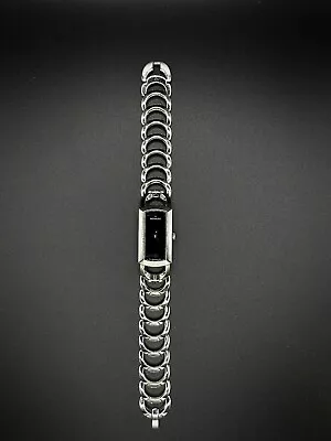 Ladies Movado Rondiro Stainless Steel Rectangular Black Dial Swiss Made Watch • $300