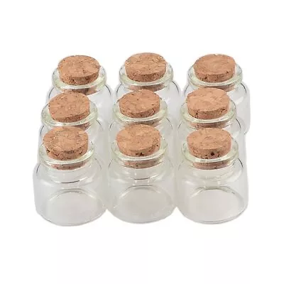 30x30x17mm 10ml Mini Glass Bottles With Cork Small Transparent Clear Tiny Emp... • $18.48