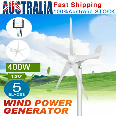 400W Wind Turbine Generator 12V 5 Blade Power Energy Vertical Axis W/Controller • $198.69