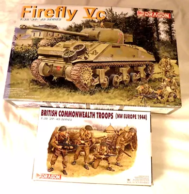 1/35 Dragon British Firefly Vc W/ Extras & 4 Dragon Commonwealth Troops. • $44.95