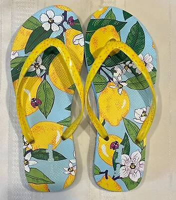 Vera Bradley Flip Flops Thongs Lemon Grove 25849-12673M Medium / 7-8 • $18