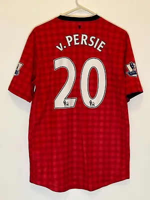 2012-2013 Manchester United Home Jersey Shirt Kit Van Persie With League Patches • $88.31