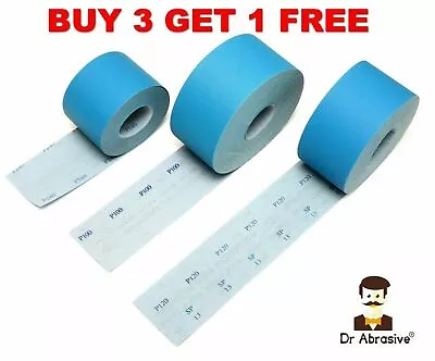 £9.49 • Buy 115mm Hook And Loop Sandpaper Roll 3 Meters Velour Pads Sanding Strips 40-2000