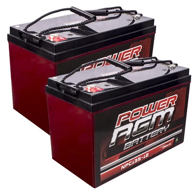 2x 135Ah Amp Hour Battery Agm Sla 12 Volt 12V Deep Cycle Dual Fridge Solar 130Ah • $669.95