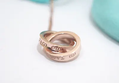 £237.74 • Buy Rare! Tiffany & Co. Rubedo Metal 1837 Interlocking Circles Pendant Necklace