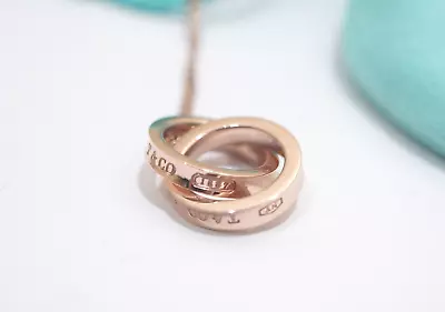 £237.74 • Buy Rare! Tiffany & Co. Rubedo Metal 1837 Interlocking Circles Pendant Necklace
