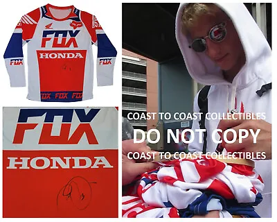 Chase Sexton Supercross Motocross Signed Fox Honda Jersey COA Proof Autographed • $349.99