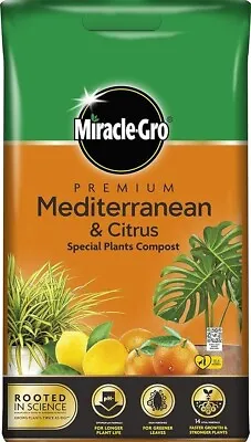 Miracle-Gro 119784 Premium Mediterranean & Citrus Compost - 6 Litre Bag • £7.20